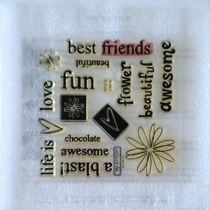 Close To My Heart Life Is Clear Acrylic Stamps (B1215)